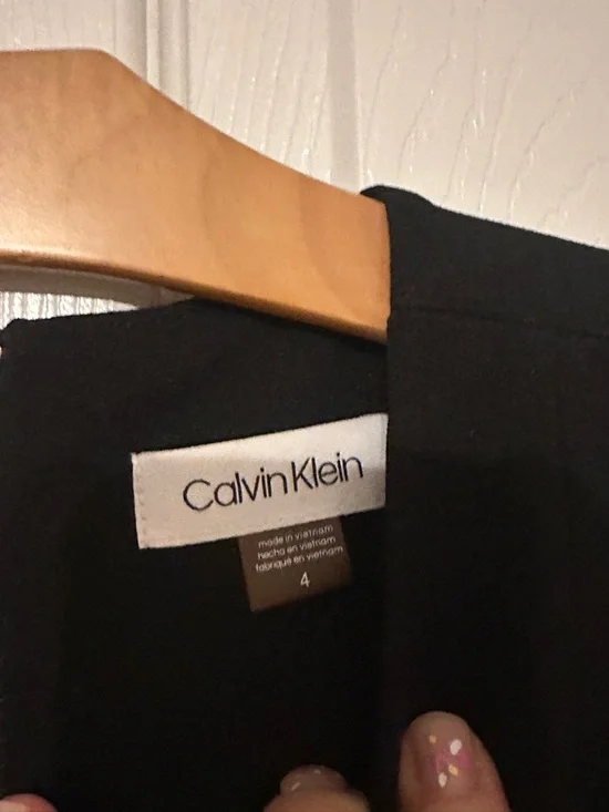 Calvin Klein Black Sleeveless Midi Sheath Dress - Picture 3 of 3